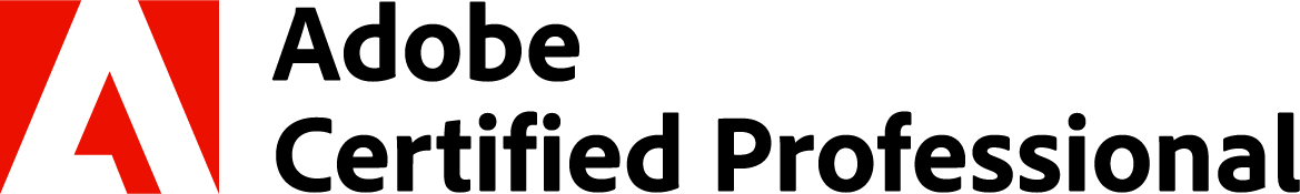 Adobe Certified Professional logo with red and black design