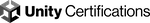 The Unity logo, featuring a black 3D cube icon followed by the word "Unity" in bold black letters.