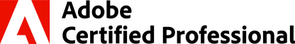 Adobe Certified Professional logo with red and black design