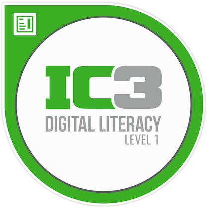 IC3 Digital Literacy GS6 Certification (Level 1) - with retake