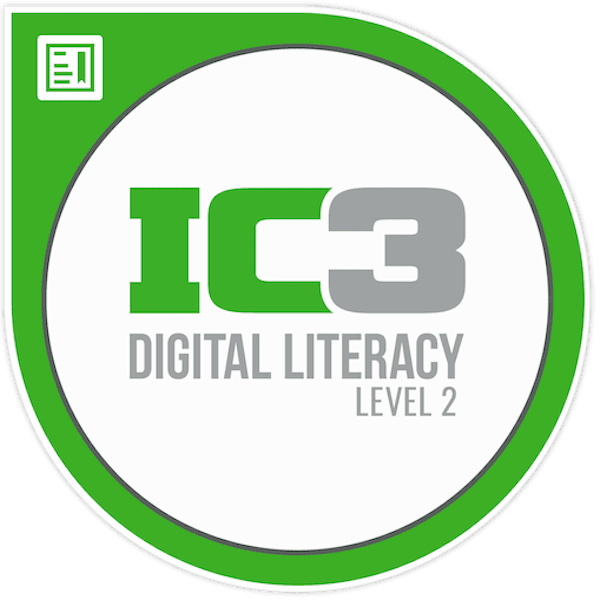 IC3 Digital Literacy Global Standard 6 - (3 Exams + 2 Retakes)