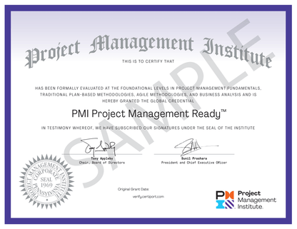 PMI Project Management Ready™ Certification