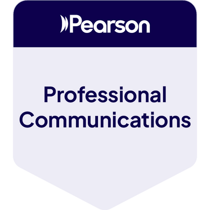 Pearson logo with 'Professional Communications' text on a white background