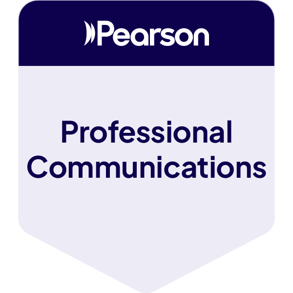Pearson logo with 'Professional Communications' text on a white background
