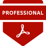 Adobe Acrobat Professional logo with red shield and white text