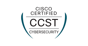Cisco Certified Cybersecurity logo with the letters CCST surrounding the Cisco logo